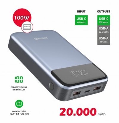 Picture of Swissten Power Bank Ārējas uzlādes baterija Datoram 20 000 mAh 100W