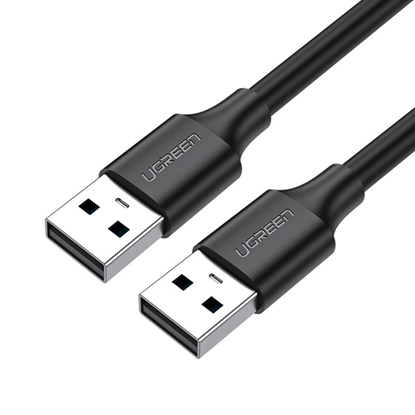 Изображение USB 2.0 A-A UGREEN US128 kabelis 0,25 m (melns)