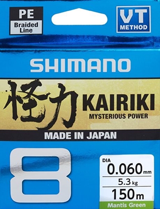 Picture of Valas Shimano Kairiki 8 Mantis Green, 150m, 0.215mm, 20.8kg