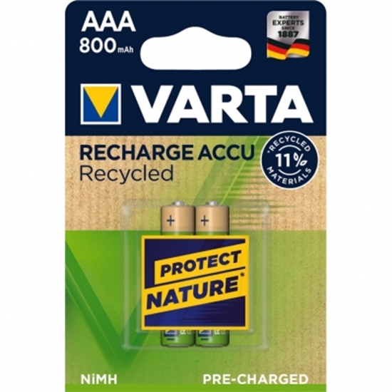 Изображение Varta Akku RECHARGE Recycled AAA HR03  800mAh           2St.