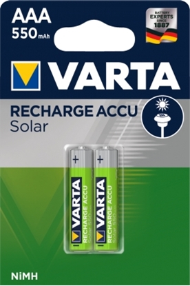 Picture of Varta Akku RECHARGE Solar    AAA HR03  550mAh           2St.