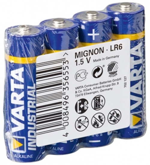 Picture of Varta Batterie INDUSTRIAL PRO Mignon AA  LR6  (4x in Folie)