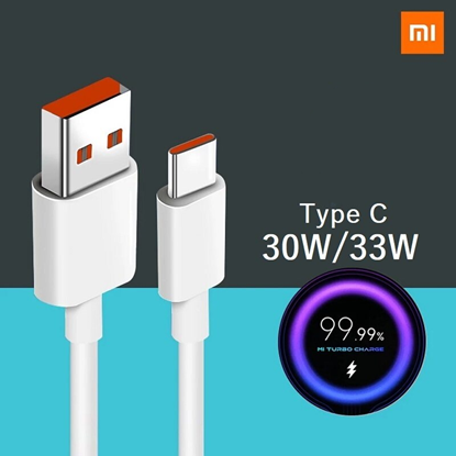 Picture of Xiaomi Turbo Charge 5A | 33W datu kabelis 1m balts