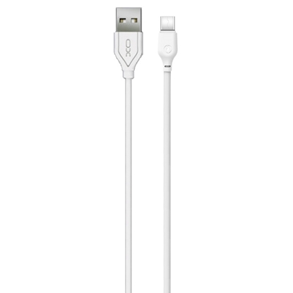 Picture of XO NB103 Izturīgs TPE Universāls USB uz USB-C (Type-C) Datu & Ātrās 2.4A Uzlādes kabelis 2m Balts