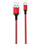 Изображение XO NB143 Izturīgs TPE Universāls USB uz USB-C (Type-C) Datu & Ārās uzlādes 2.4A Kabelis 2m Sarkana