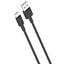 Изображение XO NB156 Izturīgs TPE Universāls USB uz USB-C Datu & Ātrās uzlādes 2.4A Kabelis 1m Melns