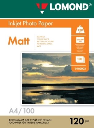 Attēls no Lomond Photo Inkjet Paper Matte 120 g/m2 A4, 100 sheets