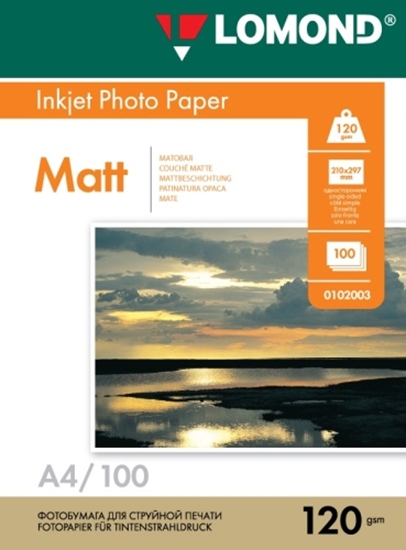 Изображение Lomond Photo Inkjet Paper Matte 120 g/m2 A4, 100 sheets