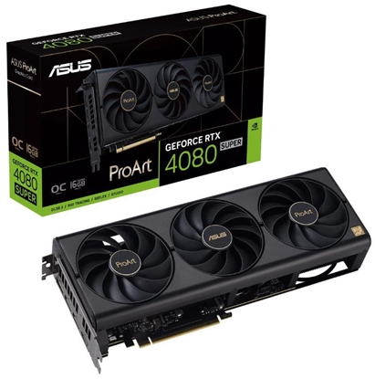 Attēls no Graphics Card|ASUS|NVIDIA GeForce RTX 4080 SUPER|16 GB|GDDR6X|256 bit|PCIE 4.0 16x|1xHDMI|3xDisplayPort|PROART-RTX4080S-O16G