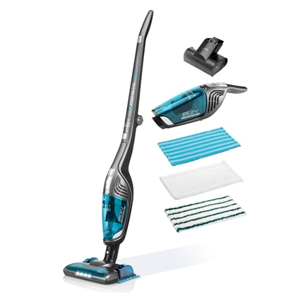 Изображение ETA | Vacuum Cleaner | ETA845390000 Moneto II Aqua Plus | Cordless operating | Handstick 2in1 | Washing function | N/A W | 25.2 V | Operating time (max) 50 min | Grey/Blue