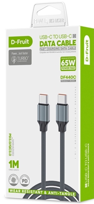 Изображение D-Fruit cable USB-C - USB-C 1m, grey (DF440C)