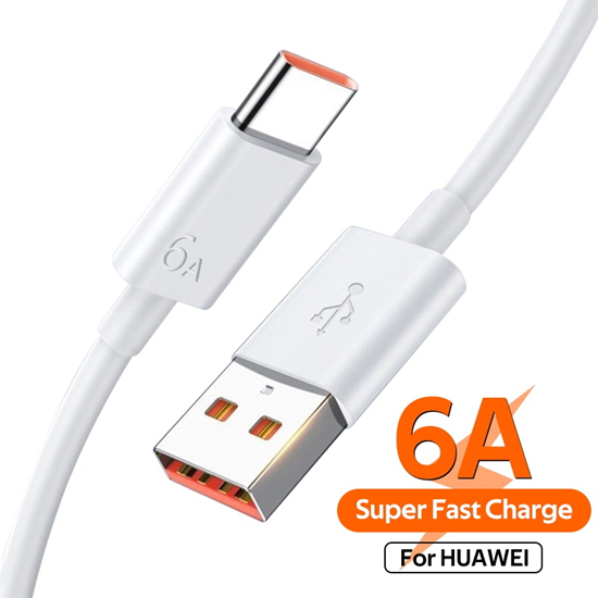 Изображение Huawei Super Charge 6A | 66W datu kabelis 1m balts