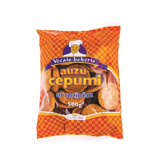 Picture of Auzu cepumi ar rozīnēm, fasēti, 500 g