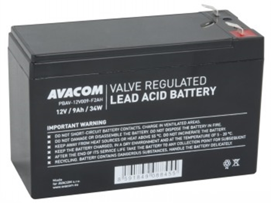 Изображение Avacom AVACOM baterie 12V 9Ah F2 HighRate (PBAV-12V009-F2AH)
