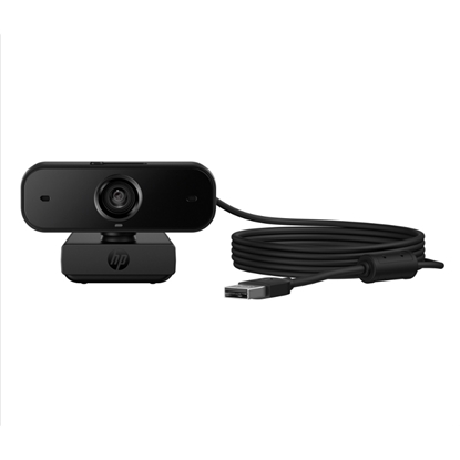 Изображение HP 435 USB FHD Privacy Business Webcam - Tilt, Swivel, Dual Microphone, Attachable - Black