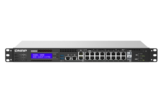 Picture of QNAP QGD-1602P Managed L2 2.5G Ethernet (100/1000/2500) Power over Ethernet (PoE) Black, Grey