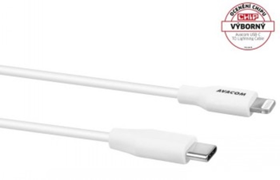 Изображение AVACOM MFIC-120W USB CABLE-C - LIGHTNING, MFI CERTIFICATION, 120CM, WHITE