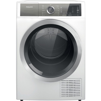 Изображение Suszarka do ubrań Hotpoint Hotpoint Dryer machine H8 D94WB EU Energy efficiency class A+++, Front loading, 9 kg, Condensation, LCD, Depth 64.9 cm, White