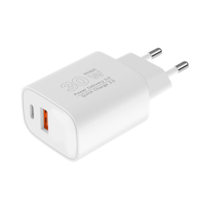 Изображение 30W GaN lādētājs USB-C, USB-A , Power Delivery 3.0 + Quick Charge 3.0