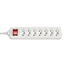 Picture of 7-Way Swiss 3-Pin Mains Power Extension with Switch, White