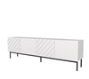 Picture of ABETO RTV cabinet on black steel frame 200x42x60 white/gloss white