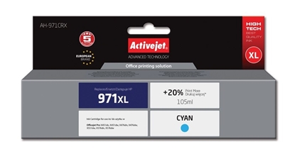 Изображение Activejet AH-971CRX ink (replacement for HP 971XL CN626AE; Premium; 100 ml; cyan)