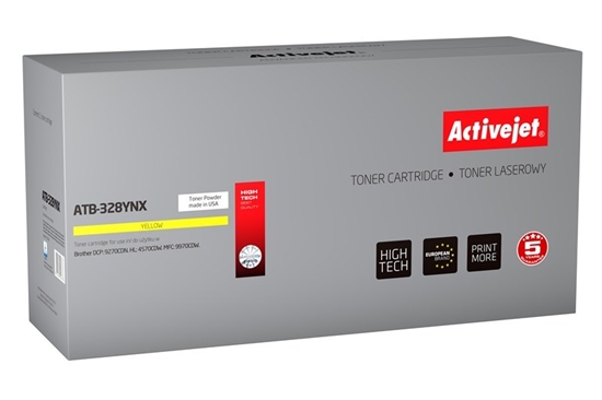 Picture of Activejet ATB-328YNX toner (replacement for Brother TN-328Y; Supreme; 6000 pages; yellow)