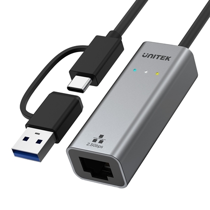 Изображение Adapter USB-A/C 3.1 GEN1 RJ45; 2,5 Gbps; U1313C 