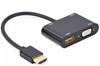 Изображение Adapteris Gembird HDMI Male - HDMI Female + VGA female + Audio Cable Black