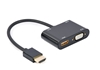 Изображение Adapteris Gembird HDMI Male - HDMI Female + VGA female + Audio Cable Black