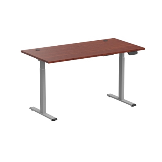 Picture of Adjustable Height Table Up Up Bjorn Gray, Table top L Dark Walnut