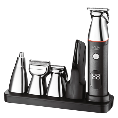 Picture of Adler | 5in1 Men’s Grooming Kit | AD 2946 | Cordless | Number of length steps 4 | Black/Stainless Steel