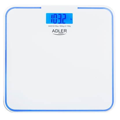 Изображение Adler | Bathroom Scale | AD 8183 | Maximum weight (capacity) 180 kg | Accuracy 100 g | White