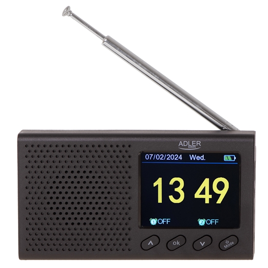 Изображение Adler | FM Travel Radio | AD 1198 | Alarm function | Black