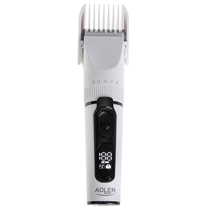 Attēls no Adler | Hair Clipper with LCD Display | AD 2839 | Cordless | Number of length steps 6 | White/Black