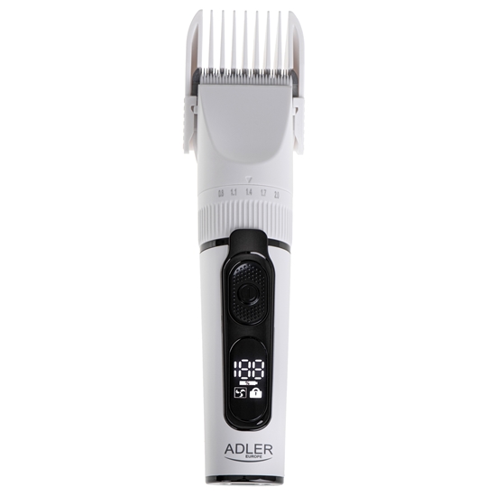 Изображение Adler | Hair Clipper with LCD Display | AD 2839 | Cordless | Number of length steps 6 | White/Black