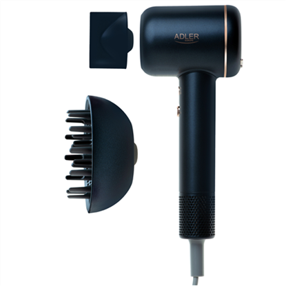 Изображение Adler Hair Dryer | AD 2270 SUPERSPEED | 1600 W | Number of temperature settings 3 | Ionic function | Diffuser nozzle | Black