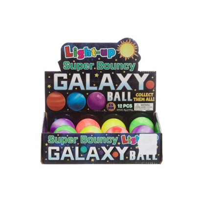 Attēls no Antistresa bumbiņa Light up Galaxy atlecoša 5.5cm