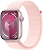 Изображение Išmanusis laikrodis APPLE Watch 9 GPS 45mm Pink Aluminium Case with Light Pink Sport Loop