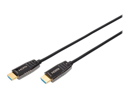 Picture of ASSMANN HDMI AOC Hybrid-fiber connection cable Type A M/M 30m UHD 8K60Hz CE gold bl