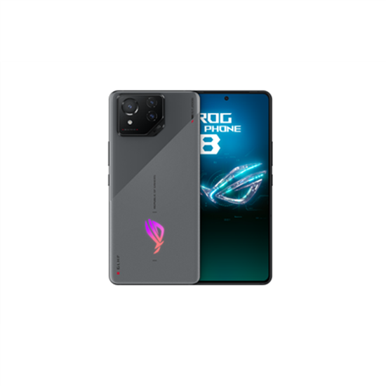 Picture of Asus | ROG Phone 8 | Rebel Grey | 6.78 " | AMOLED | 2400 x 1080 pixels | Qualcomm | Snapdragon 8 Gen 3 | Internal RAM 12 GB | 256 GB | Dual SIM | Nano-SIM | 4G | Main camera 50+32+13 MP | Secondary camera 32 MP | Android | 14