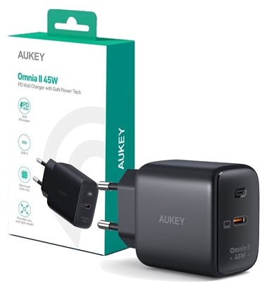 Изображение AUEKY PA-B2T Wall charger 1x USB-C Power Delivery 3.0 45W QC PPS