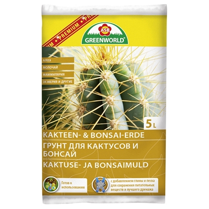 Picture of Augsne kaktusiem un bonsai Greenworld Premium 5l