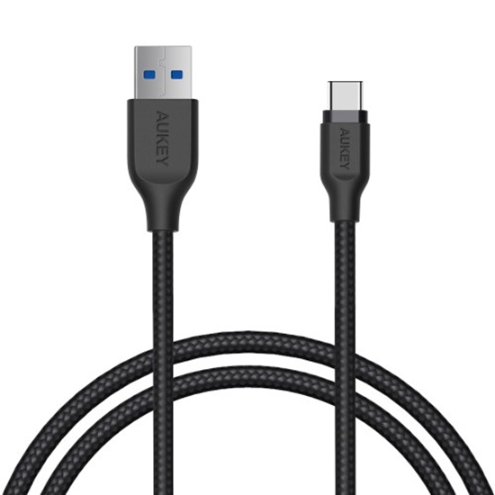 Picture of AUKEY CB-AC1 USB cable 1.2 m USB 3.2 Gen 1 (3.1 Gen 1) USB A USB C Black