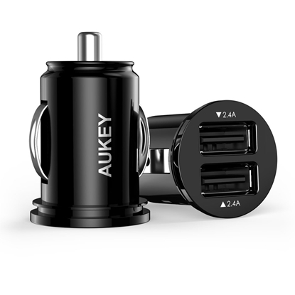 Attēls no AUKEY CC-S1 Mini mobile device charger 2xUSB-A 24W 4.8A Black Auto