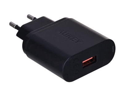 Изображение AUKEY PA-T9 mobile device charger Universal Black AC, DC, USB Fast charging Indoor