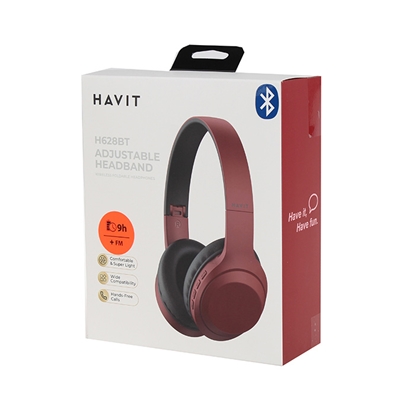 Изображение Austiņas Havit 628 BT, FM, mSD, 9h sarkanas