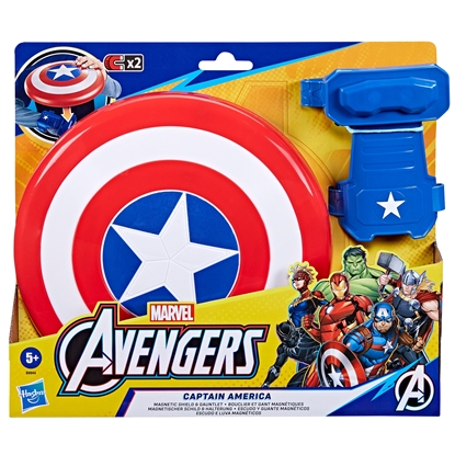 Изображение Avengers AVENGERS Role play Captain America magnetic shield and gauntlet