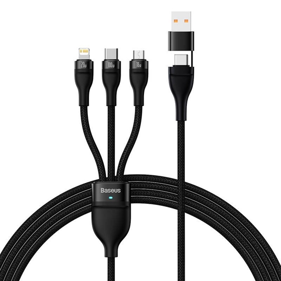 Изображение Kabelis Baseus USB+Type C+Lightning+ micro USB 100 W