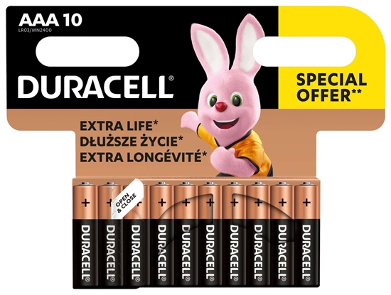 Picture of Baterijas DURACELL AAA, LR03, 10 gab.